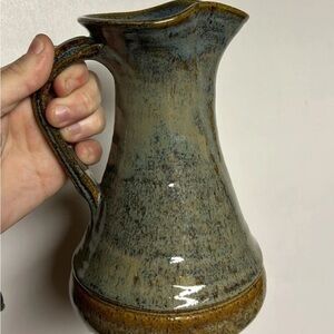 Handmade pottery pitcher